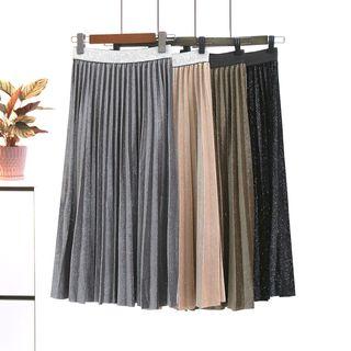 Glitter Velvet Pleated Skirt