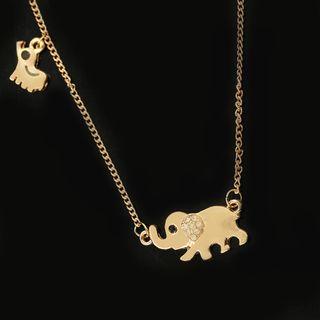 Elephant Necklace 4083 - Gold - One Size