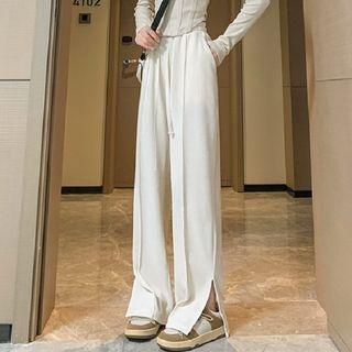 Side-slit Wide Leg Pants (various Designs)