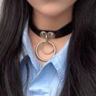 Faux Leather Choker As Shown In Figure - One Size