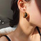 C-shape Earrings Gold - One Size