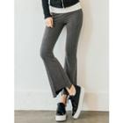 Seam-trim Cutout-hem Boot-cut Pants