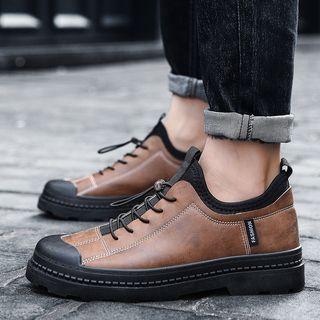 Contrast Stitch Lace-up Shoes