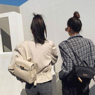 Twist-lock Pleather Backpack