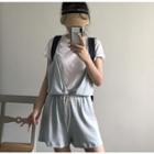 Spaghetti Strap Playsuit Light Grayish Blue - One Size