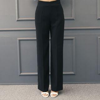 Straight-cut Wide-leg Dress Pants