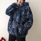Camouflage Fleece Boxy Hoodie