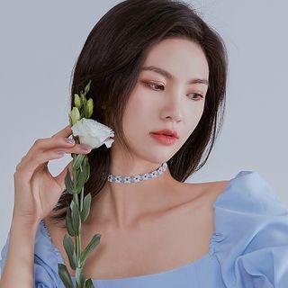 Floral Print Fabric Choker