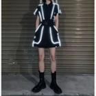 Short-sleeve Reflective Trim Playsuit