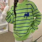 Striped Sweater Blue & Green - One Size