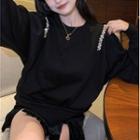 Rhinestone Loose Sweatshirt