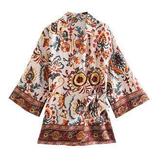 Floral Tie-waist Blouse