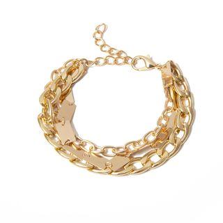 Alloy Layered Chunky Chain Bracelet