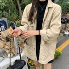 Loose-fit Cargo Jacket Almond - One Size