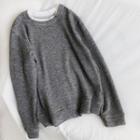 Plain Knit Sweatshirt
