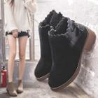 Frill-trim Ankle Boots