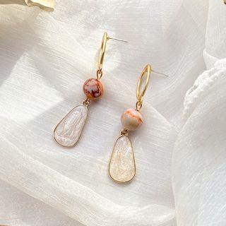 Shell Drop Earring 1 Pair - Gold - One Size