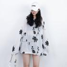 Floral Embroidery Light Hoodie