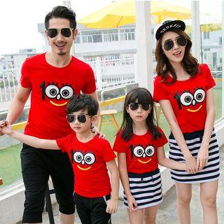 Family Matching Set: Short-sleeve T-shirt + Shorts / T-shirt Dress