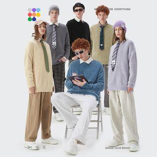 Unisex Furry-knit Sweater In 6 Colors