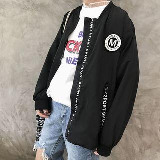 Patched Baseball Jacket