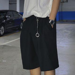 Couple Matching Keyring Detail Plain Straight Shorts