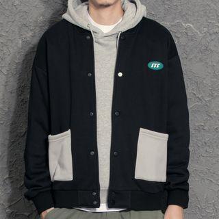 Logo Fleece Snap-button Jacket