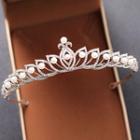 Wedding Rhinestone Faux Pearl Tiara