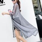 Slit Chiffon Long Shirt