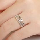 925 Sterling Silver Cut-out Open Ring 1 Pc - Cut-out Open Ring - One Size