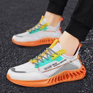 Lettering Color Block Sneakers