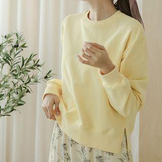 Slit-side Seam-trim Sweatshirt