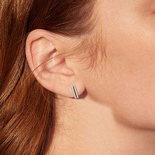 925 Silver Plating Hook Earring Gold - One Size
