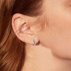 925 Silver Plating Hook Earring Gold - One Size