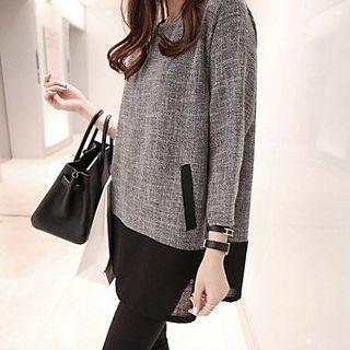Color Block 3/4-sleeve Tunic