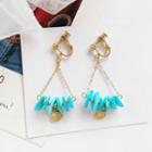 Shell Alloy Chained Dangle Earring