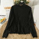 Fleece-lined High-neck Slim Top