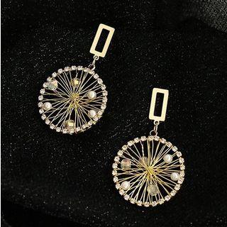 Faux Pearl Dreamcatcher Drop Earring 1 Pair - As Shown In Figure - One Size