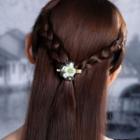 Rhinestone Flower Beaded Hair Clip