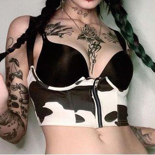 Cow-print Camisole Top