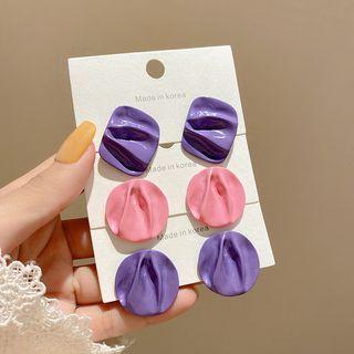 Sterling Silver Shirred Stud Earring