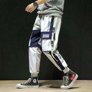 Color Panel Cargo Jogger Sweatpants