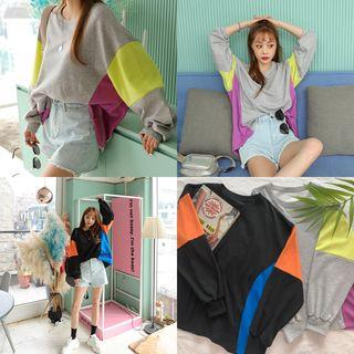 Color-block Boxy Sweatshirt