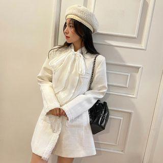 Fringed Tweed Minidress
