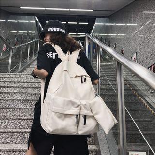 Multi-section Canvas Backpack