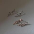 Rhinestone Sterling Silver Clip-on Earring