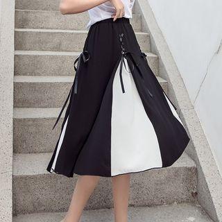 Two-tone A-line Chiffon Skirt