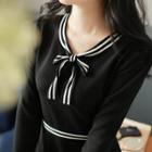 Bow-front A-line Dress