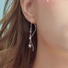 925 Sterling Silver Star & Swirl Dangle Earring 1 Pair - One Size
