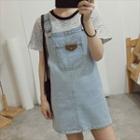Pocketed Dungaree Dress